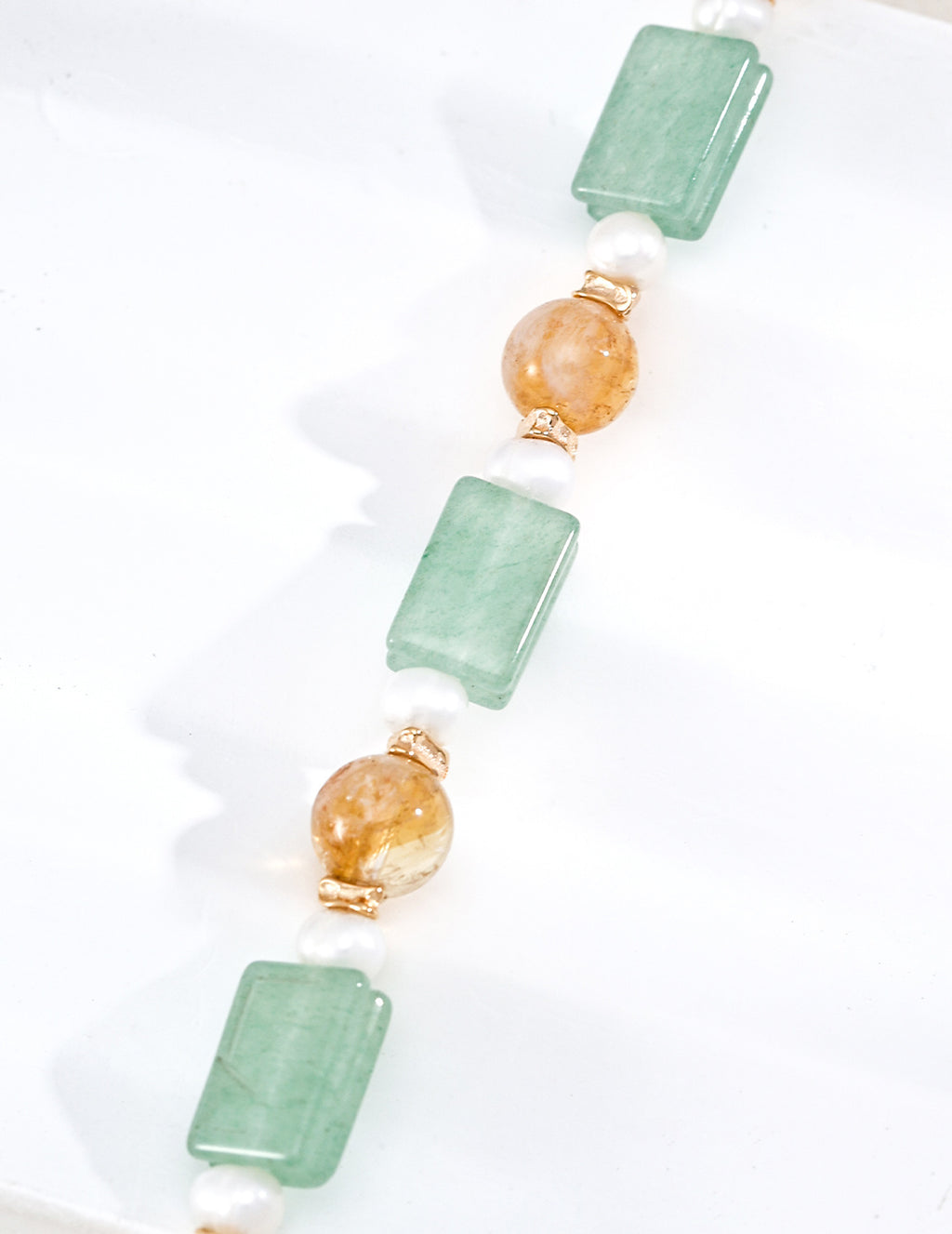 Green Field Pearl Gem Bracelet