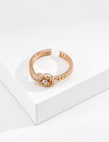 Twisted Glow Open Adjustable Ring