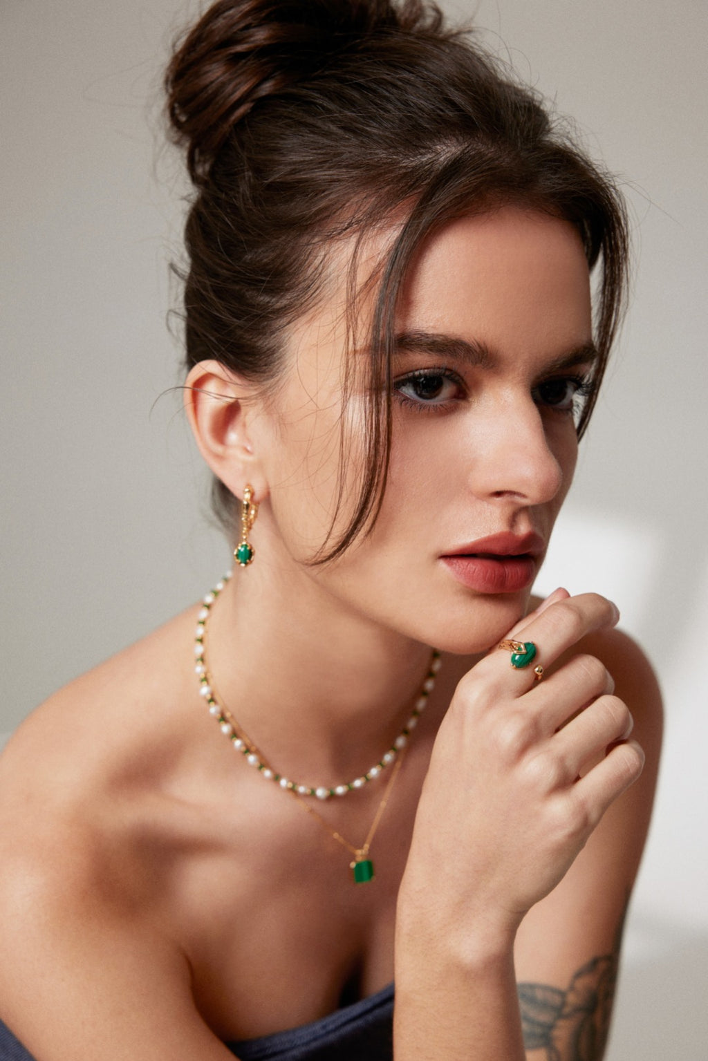 Wing Malachite Open Ring