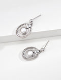 Sun Fan Pearl Drop Earrings
