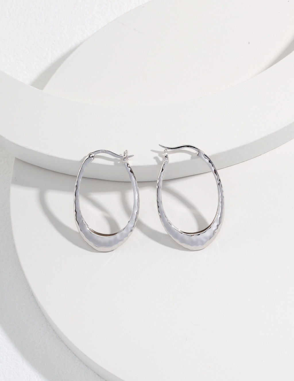Curved Gold Hoop Earrings