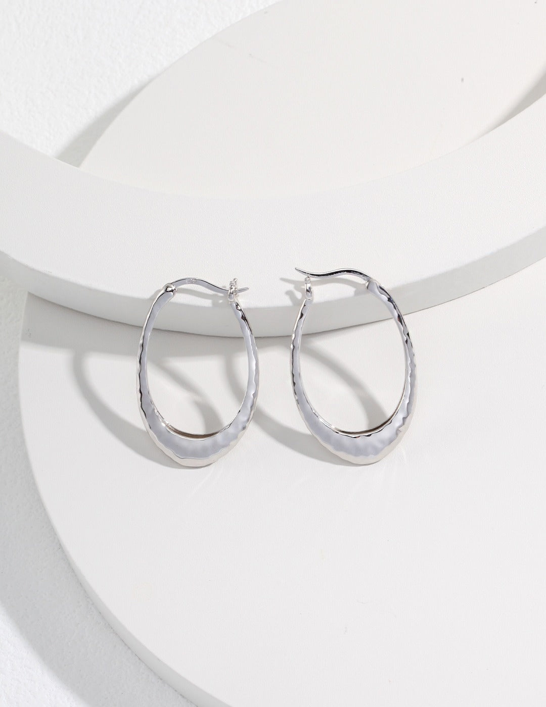 Curved Gold Hoop Earrings