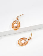 Sun Fan Pearl Drop Earrings