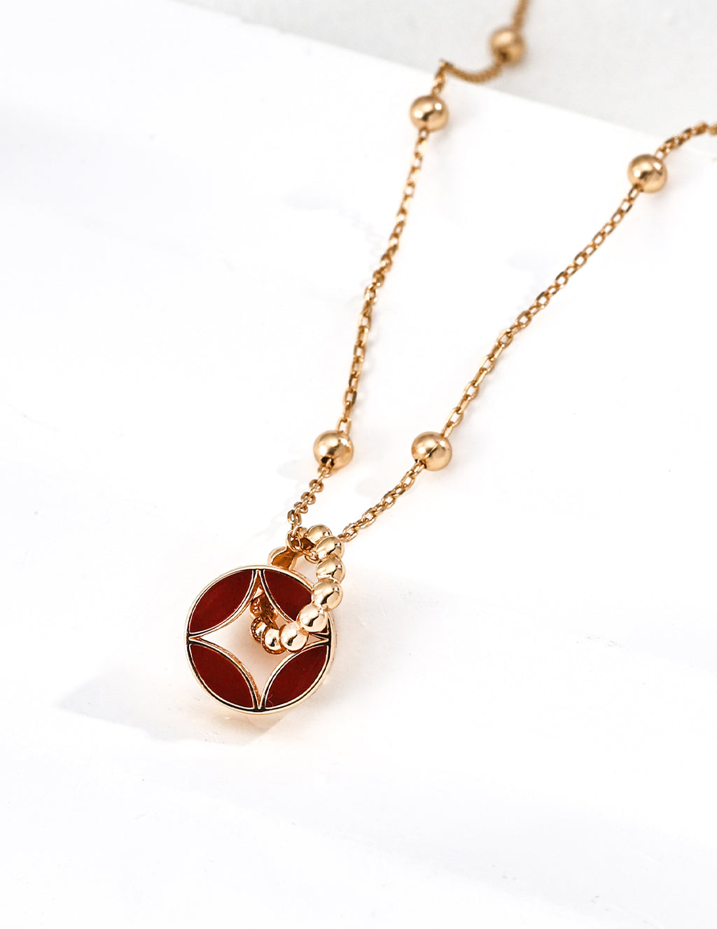 Vintage Red Agate Clavicle Chain