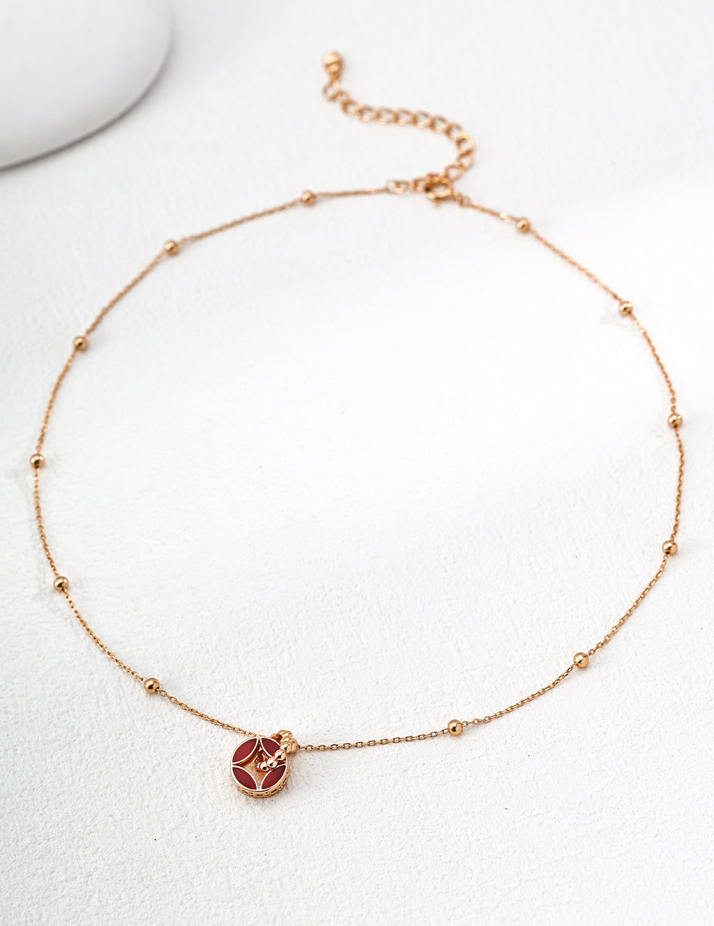 Vintage Red Agate Clavicle Chain