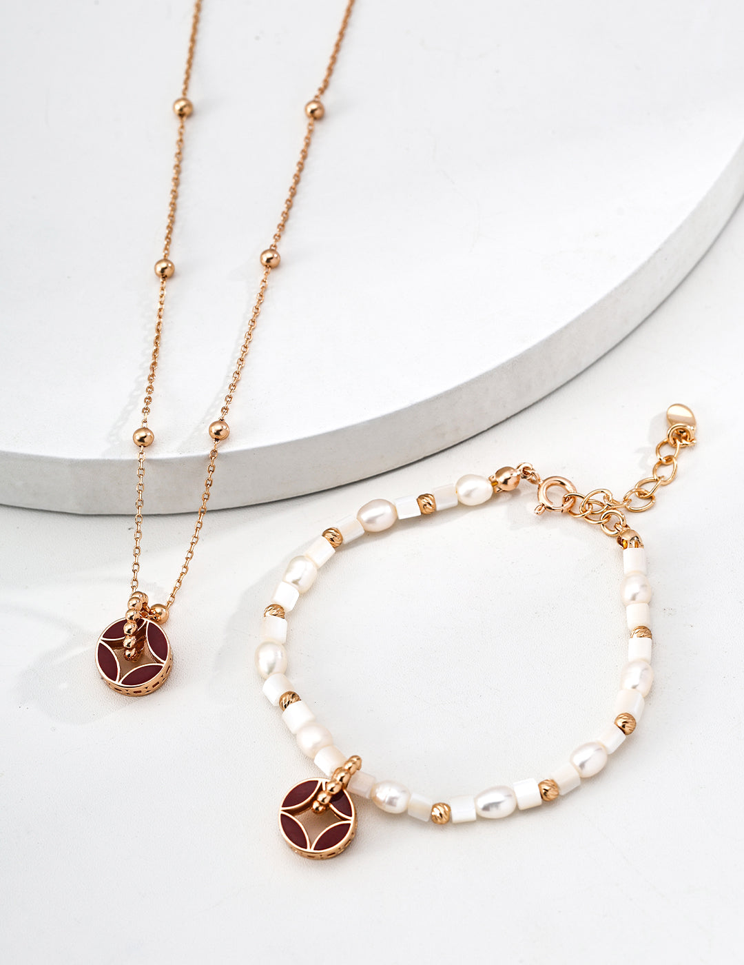 Vintage Red Agate Clavicle Chain