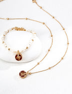 Vintage Red Agate Clavicle Chain